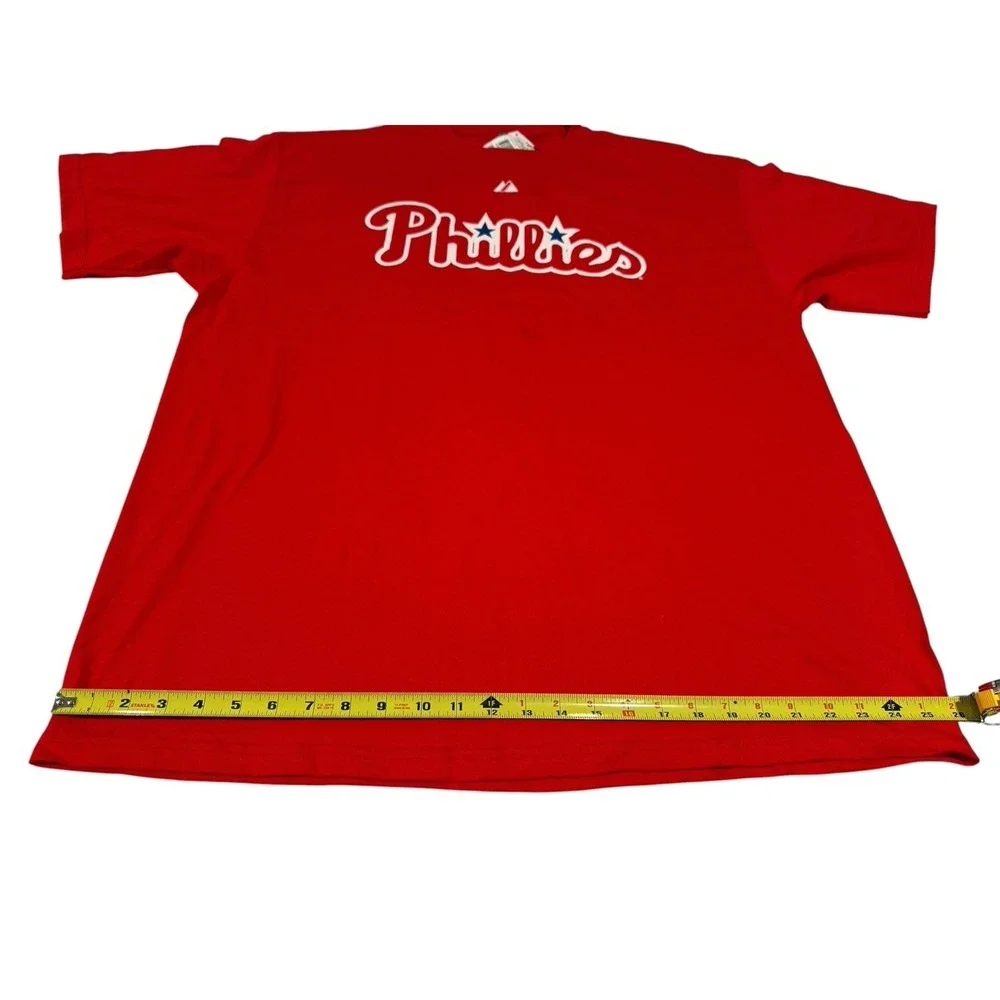 Majestic Philadelphia Phillies #9 Brown Men's XXL Red T-Shirt NWT